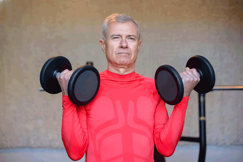 Renforcement musculaire d'une personne âgée