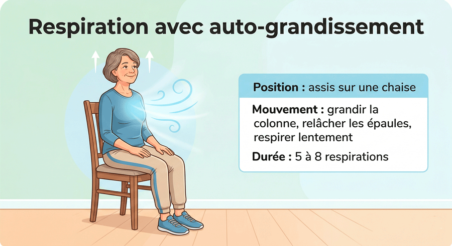 Exercice pour le dos des personnes âgées