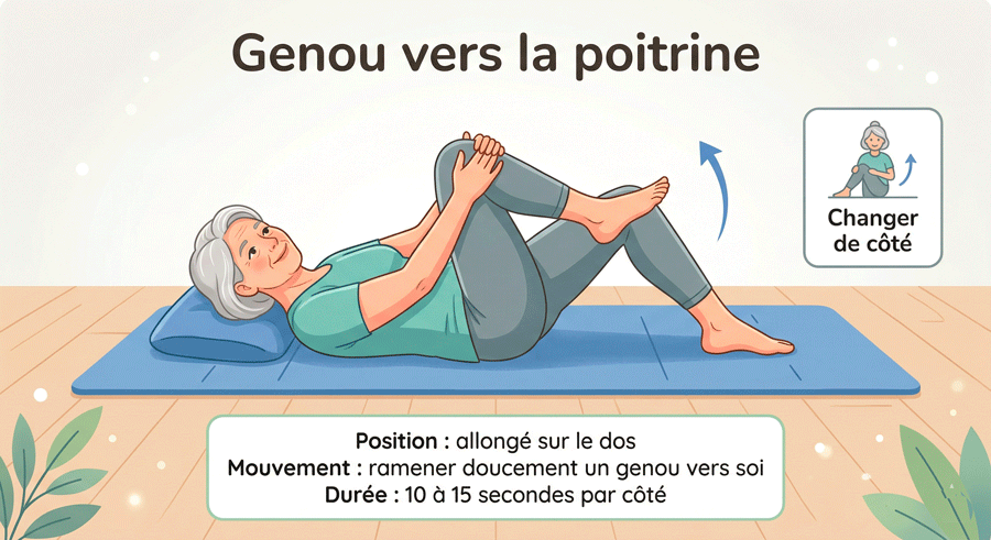 exercice de gym pour le dos des seniors
