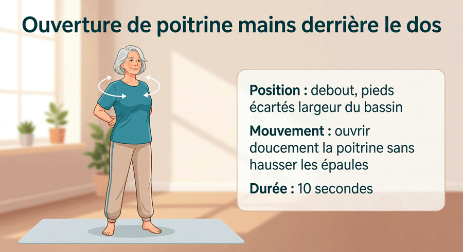 Gymnastique pour le dos des personnes âgées